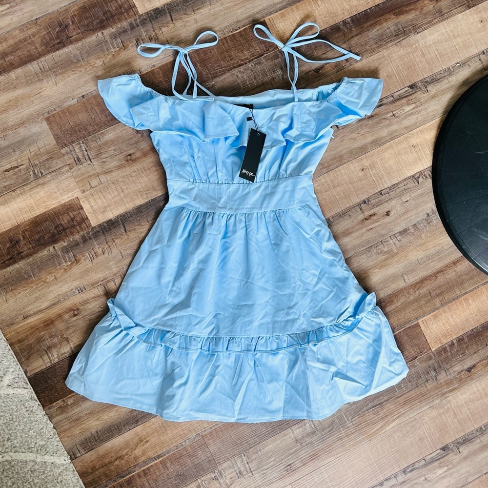 Ruffle baby blue sundress